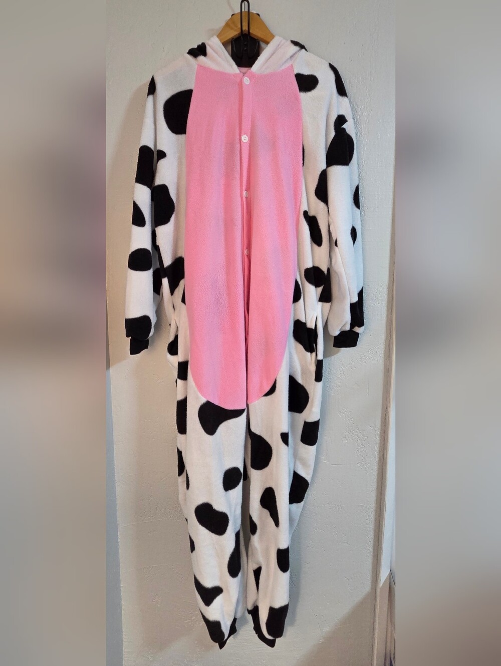 Spooktacular Creations Cow One-piece Costume Plush Pajamas Adult Large